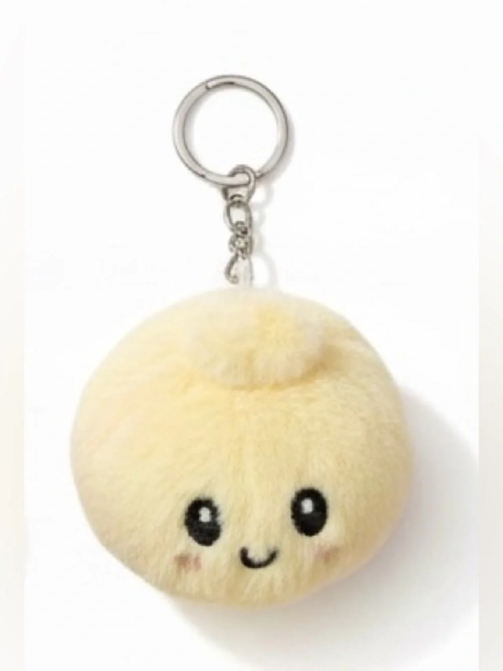 NWT Girls Plush Yellow Dumpling Bag Charm Keychain‎ Embroidered Face Gift Viral